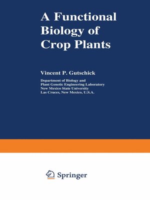 cover image of A Functional Biology of Crop Plants